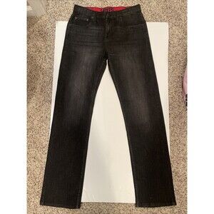 Levi's Youth 514 Jeans Straight Cut Black Denim Size 16 Reg 28x30